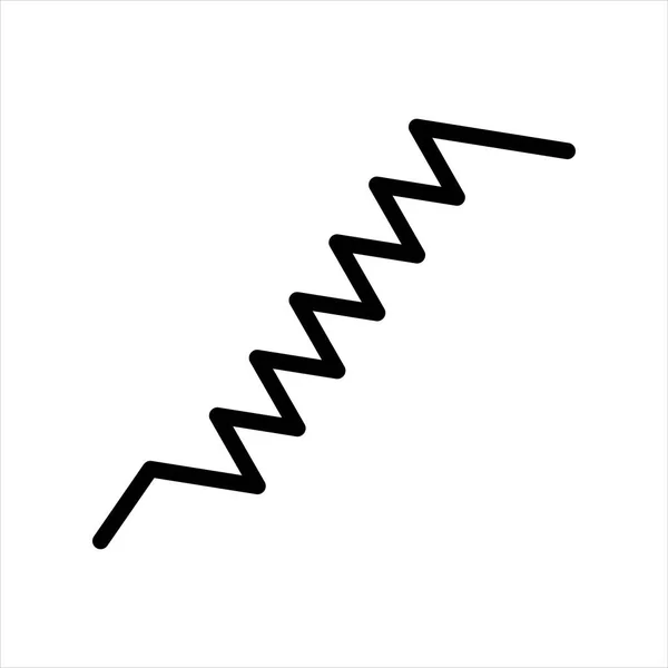 Spoel Auto Symbool Zwarte Geïsoleerde Object — Stockvector