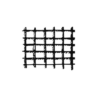 karo döşeme simgesi. kroki yalıtılmış nesne siyah.