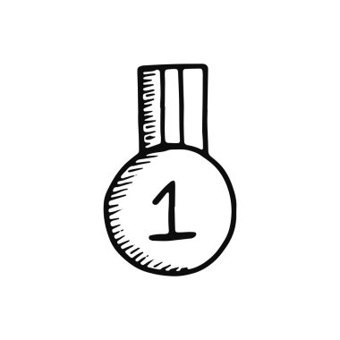 madalya simgesi. izole siyah nesne.