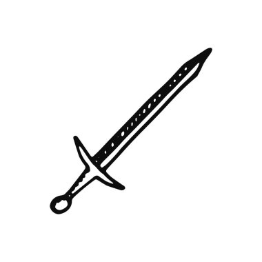 kılıç simgesi. izole siyah nesne.