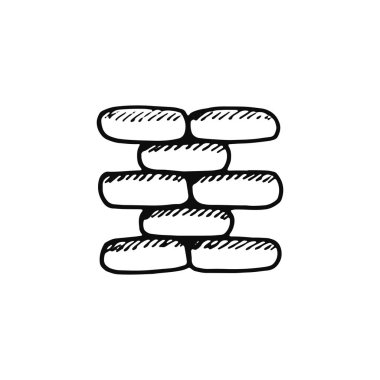 karo döşeme simgesi. kroki yalıtılmış nesne siyah.