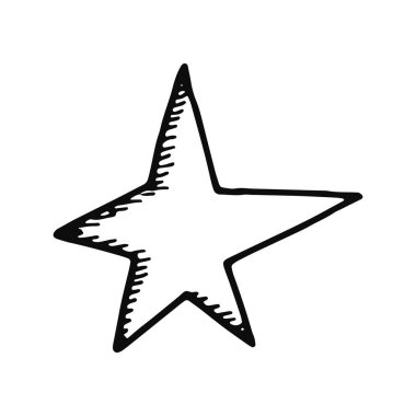 yıldız simgesi. izole siyah nesne