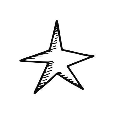 yıldız simgesi. izole siyah nesne