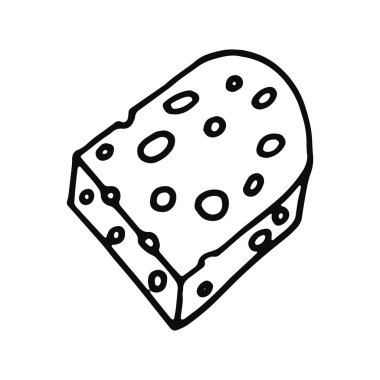 peynir simgesi. izole siyah nesne.