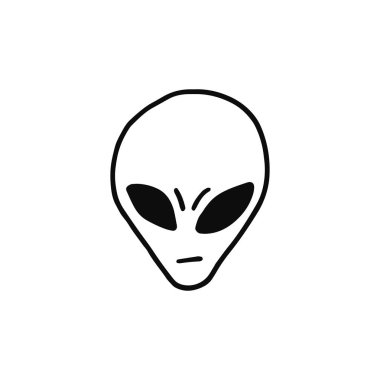 uzaylı. simge yalıtılmış nesne siluet.