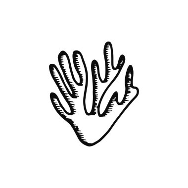 sualtı deniz yosunu. simge yalıtılmış nesne siluet.