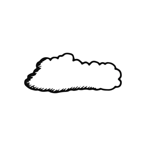 Cloud Icon Isolated Object Silhouette — Stock Vector