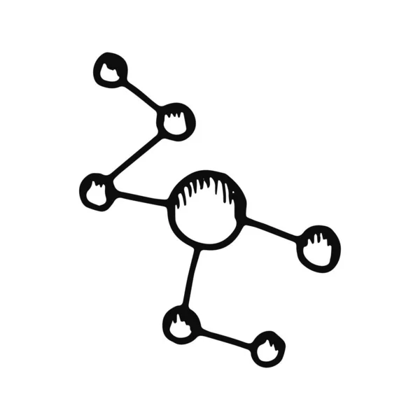 分子のアイコン 孤立した黒い物体 — ストックベクタ