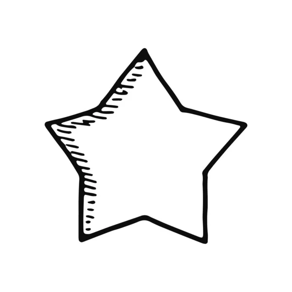 Ikonu Hvězdičky Izolované Černý Předmět — Stockový vektor