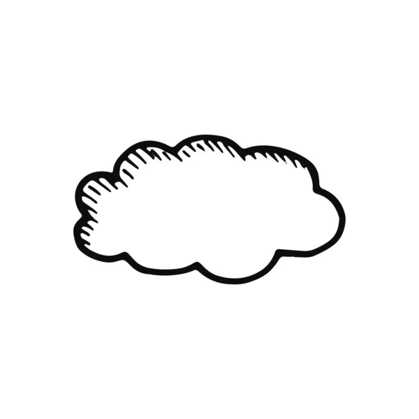 Εικονίδιο Σύννεφου Απομονωμένο Μαύρο Αντικείμενο — Διανυσματικό Αρχείο