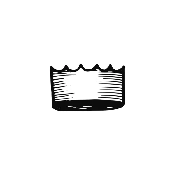 Corona Icona Isolato Silhouette Oggetto — Vettoriale Stock
