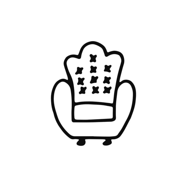 Sessel Symbol Isolierte Objektsilhouette — Stockvektor