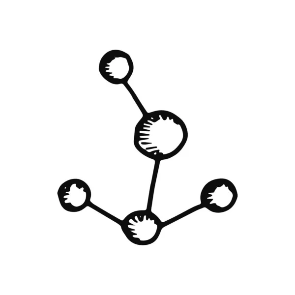 分子のアイコン 孤立した黒い物体 — ストックベクタ