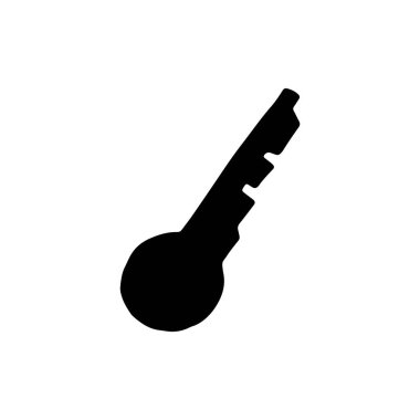 anahtar siluet vektör simgesi. yalıtılmış nesne.