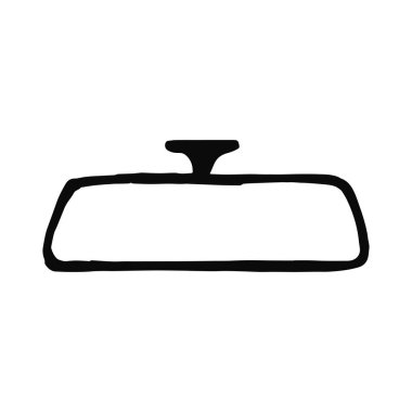 dikiz aynası siluet vektör. yalıtılmış nesne.