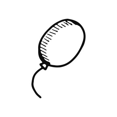 balon simgesi. yalıtılmış nesne vektör siluet.