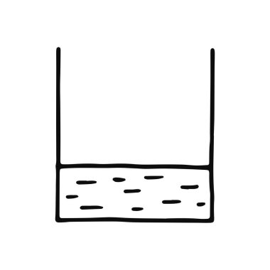 Gemi simgesinde su. yalıtılmış nesne vektör siluet.