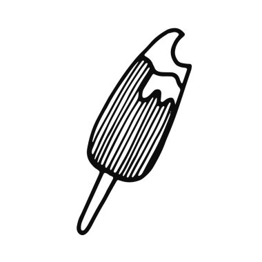 dondurma simgesi. yalıtılmış nesne vektör siluet.