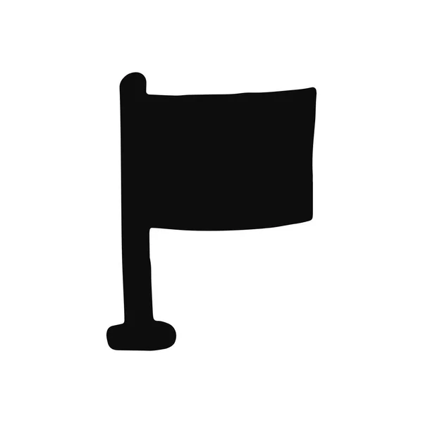 Bandera Silueta Vector Icono Objeto Aislado — Vector de stock