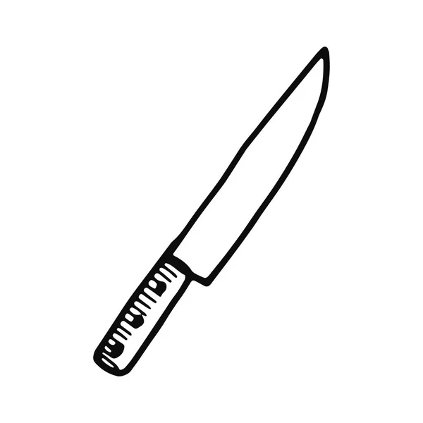 Knife Kitchen Ikonra Elkülönített Objektum Vektor Sziluett — Stock Vector