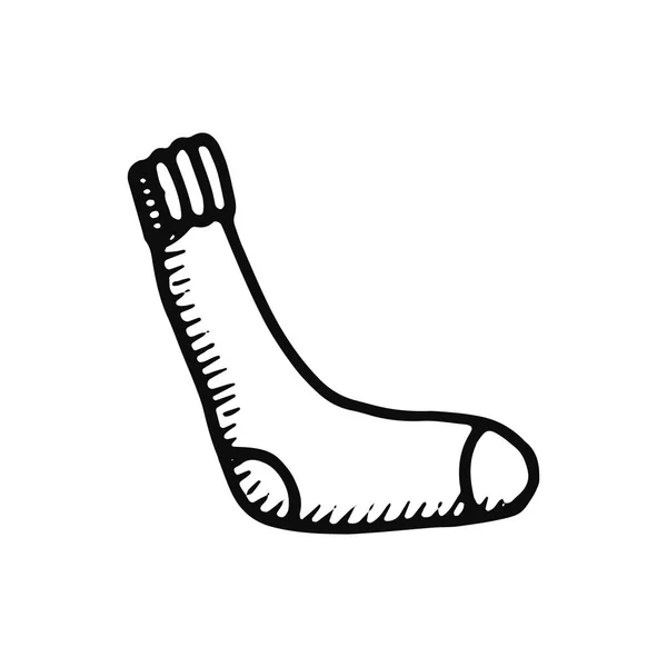 袜子图标 隔离的对象矢量轮廓 — 图库矢量图片