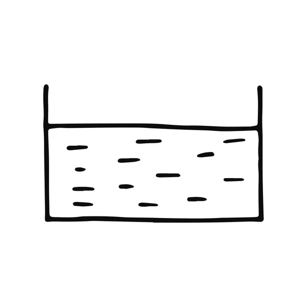 Wasser Gefäßsymbol Isolierte Objektvektorsilhouette — Stockvektor