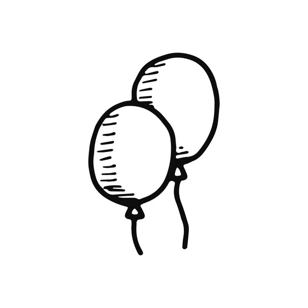 Icône Ballon Silhouette Vectorielle Objet Isolé — Image vectorielle