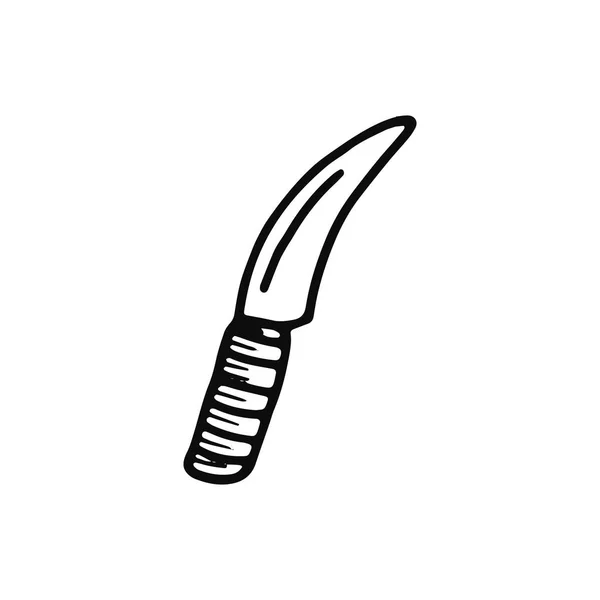 Knife Kitchen Ikonra Elkülönített Objektum Vektor Sziluett — Stock Vector