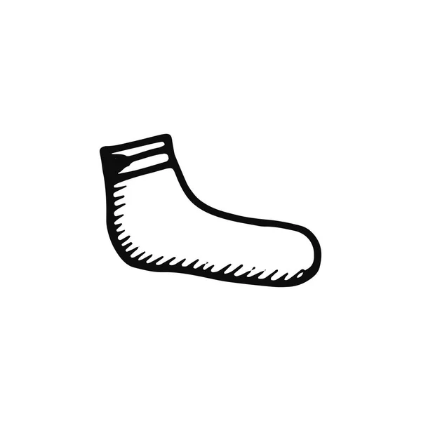 Sock Icon Isolated Object Vector Silhouette — Stock Vector