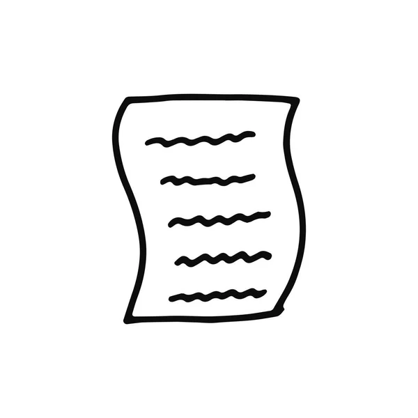 Dokument Symbol Isolierte Objektvektorsilhouette — Stockvektor