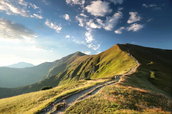 Trial Peak Carpathian Mountains Dawn Poland — Stock Photo, Image