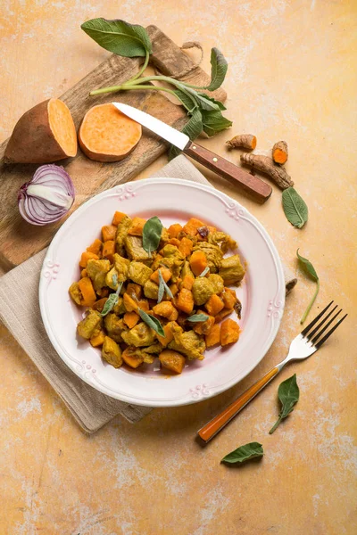 Estofado Carne Con Batatas — Foto de Stock