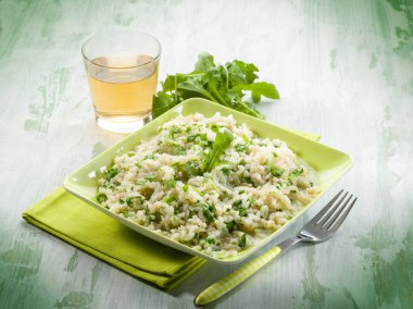 roka ve peynirli risotto