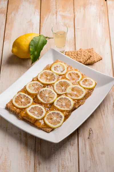 Bisquit Cake Lemon Jam — Stok fotoğraf