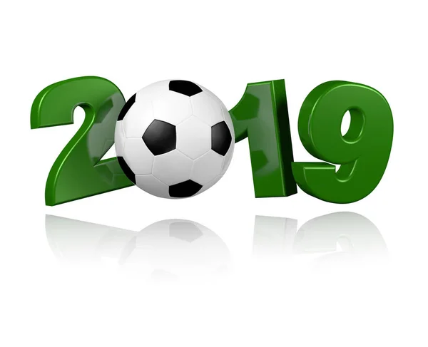 Futebol 2019 Design Com Fundo Branco — Fotografia de Stock