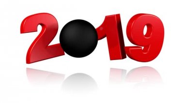 Pelote Pala topu 2019 tasarım beyaz arka plan üzerinde sonsuz dönüşümlü olarak