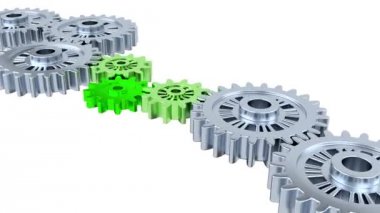 Gri vites beyaz zemin üzerinde bir yeşil Zoom etkisi ile