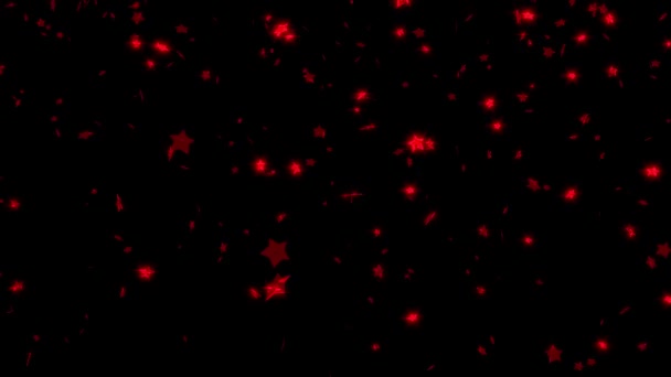 アルファ チャネルを持つ急性赤 月光星の大きな雨 — ストック動画