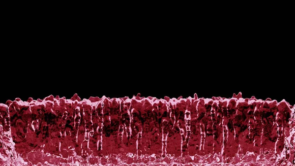 Red Liquid Flowing All Bottom Picture Black Background — Stock Photo, Image