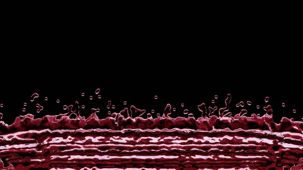 Salpicos Lineares Líquido Vermelho Longo Parte Inferior Imagem Com Fundo — Fotografia de Stock