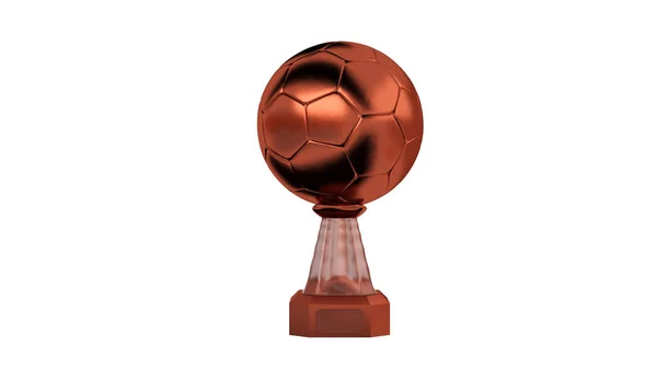 stock image Front View of Handball Bronze Trophy on a white background