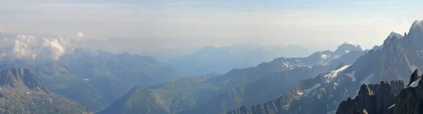 Vue Panoramique Depuis Montagne Aiguille Midi Une Vallée Dans Les — Photo