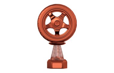 Spor tekerlek bronz kupa önden görünümü 