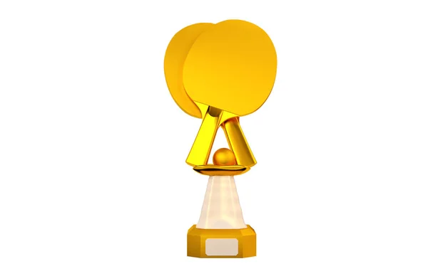 Золотой трофей настольного тенниса — стоковое фото
