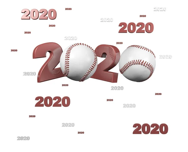 Mnoho z baseballových 2020 návrhů — Stock fotografie