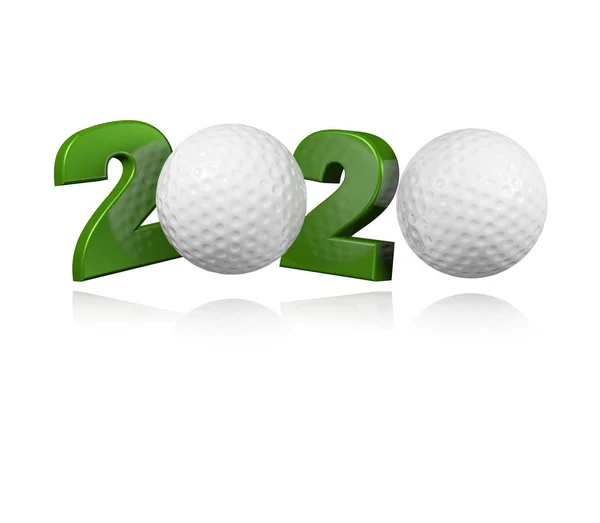 Golfový míč 2020 design — Stock fotografie