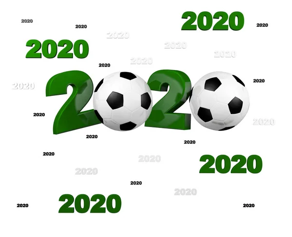 Багато дизайнів футболу 2020 — стокове фото
