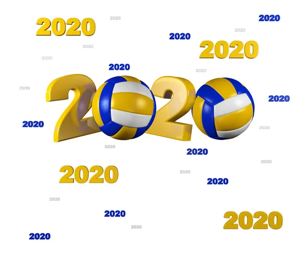 Viele Entwürfe für Beachvolleyball 2020 — Stockfoto