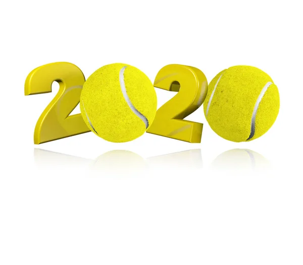 Tenisový míč 2020 design — Stock fotografie