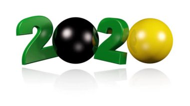 Bilardo 8 topu 2020 tasarım Sonsuz Rotasyon Beyaz Arka Plan üzerinde